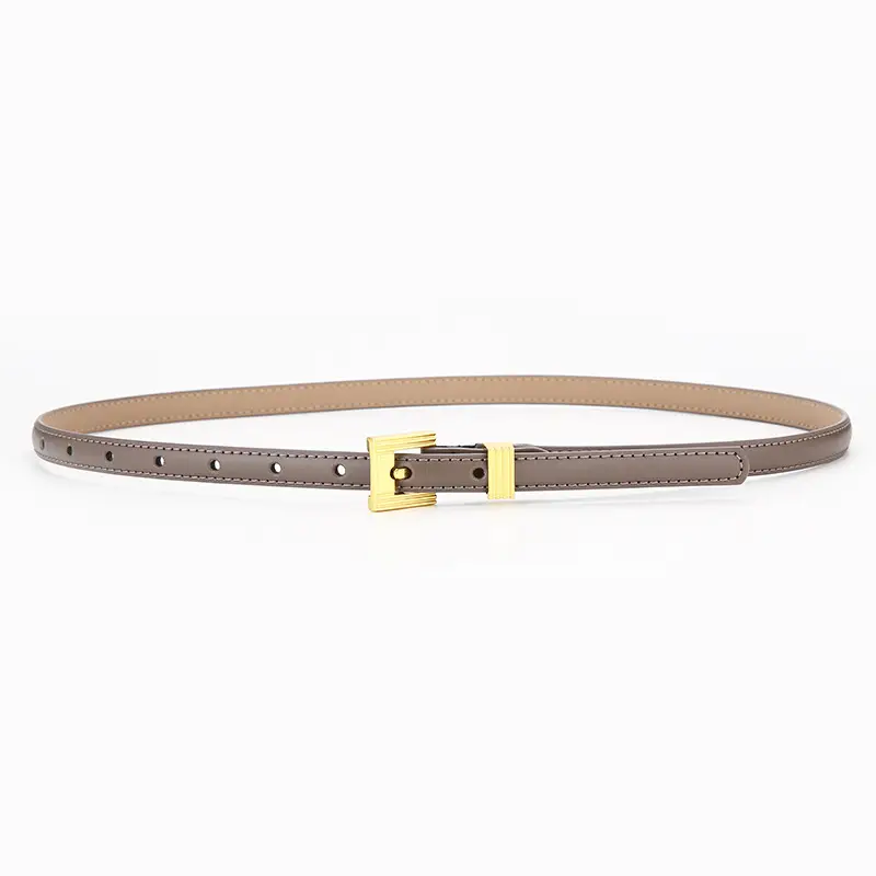Women's Gold Plated Genuine Leather Belt