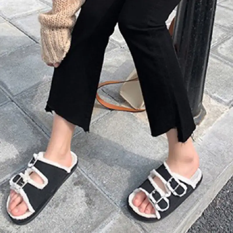 Black Korean Style Abdominal Pants for Women - Image 3