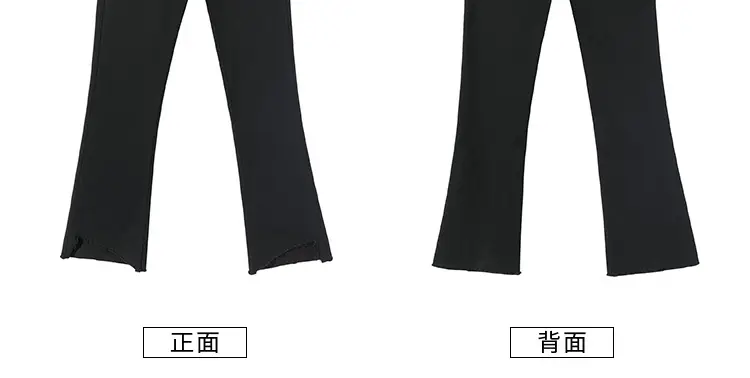 Black Korean Style Abdominal Pants for Women — feature 25