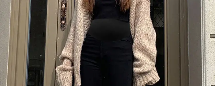 Black Korean Style Abdominal Pants for Women — feature 27