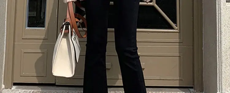 Black Korean Style Abdominal Pants for Women — feature 28