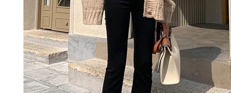 Black Korean Style Abdominal Pants for Women — feature 31