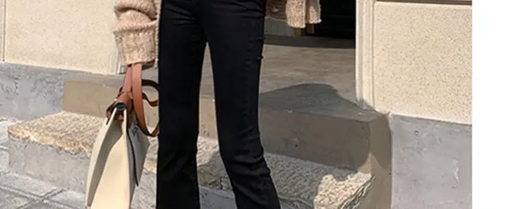 Black Korean Style Abdominal Pants for Women — feature 34