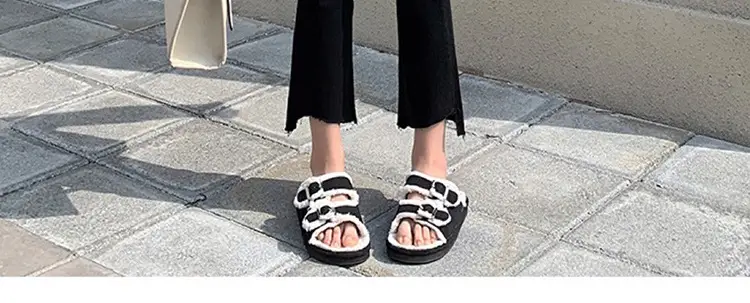Black Korean Style Abdominal Pants for Women — feature 41