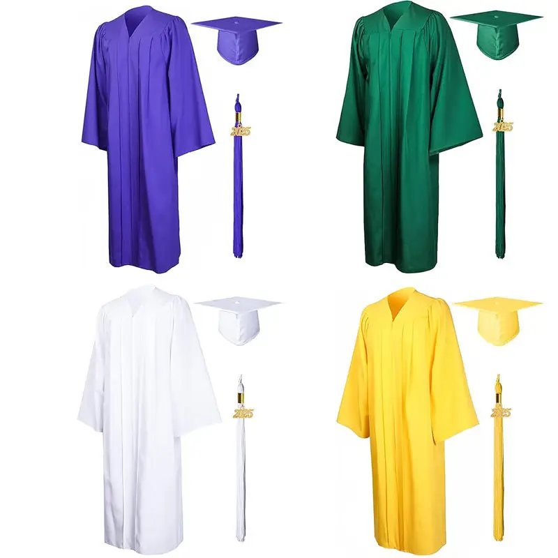 Graduation Cap & Dress Set Navy Blue with Tassel - Image 17