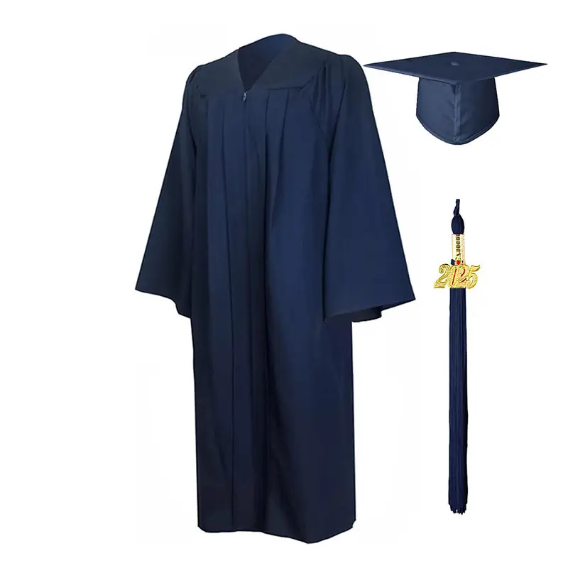Graduation Cap & Dress Set Navy Blue with Tassel — feature 20