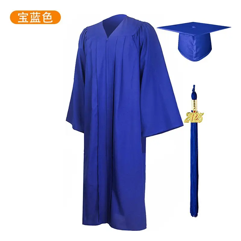 Graduation Cap & Dress Set Navy Blue with Tassel - Image 12