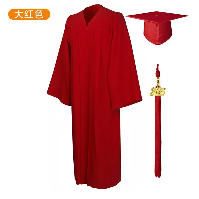 Graduation Cap & Dress Set Navy Blue with Tassel - Image 2