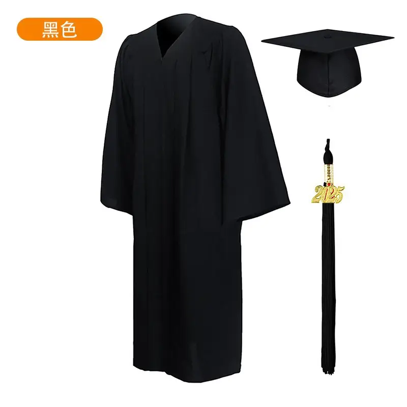 Graduation Cap & Dress Set Navy Blue with Tassel - Image 7