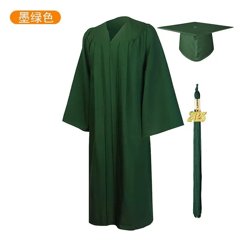 Graduation Cap & Dress Set Navy Blue with Tassel - Image 8