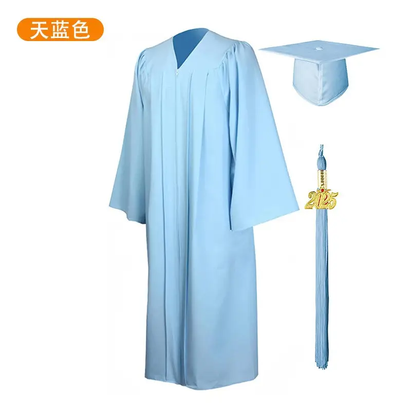 Graduation Cap & Dress Set Navy Blue with Tassel - Image 9