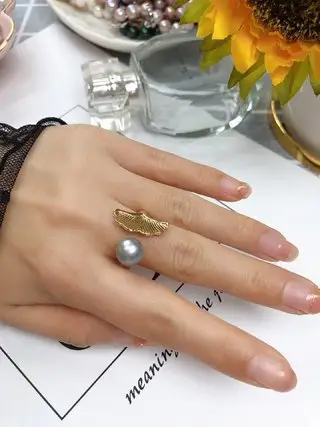 Freshwater Pearl Ring for Women Simple Design - Image 4
