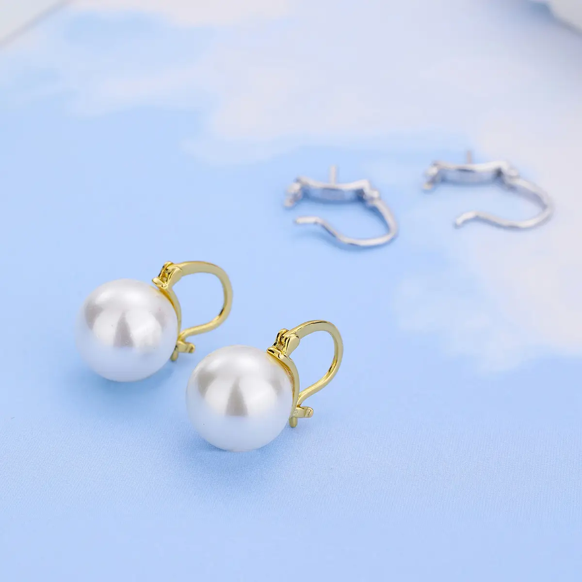 18K Gold Plated Pearl Earrings for Women - Image 5