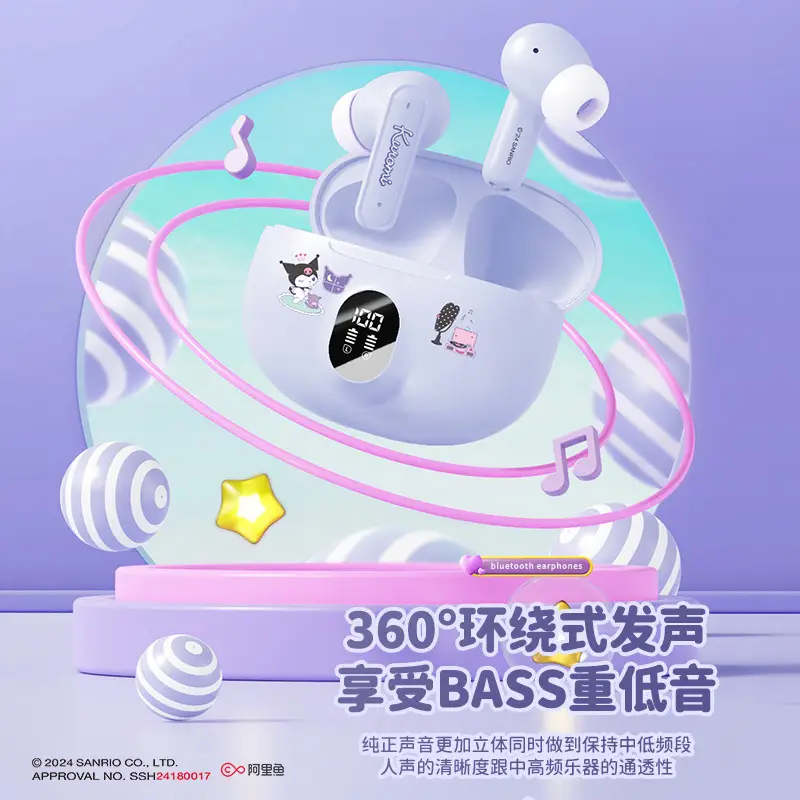 Sanrio Hello Kitty Bluetooth Earbuds White Long Lasting - Image 7