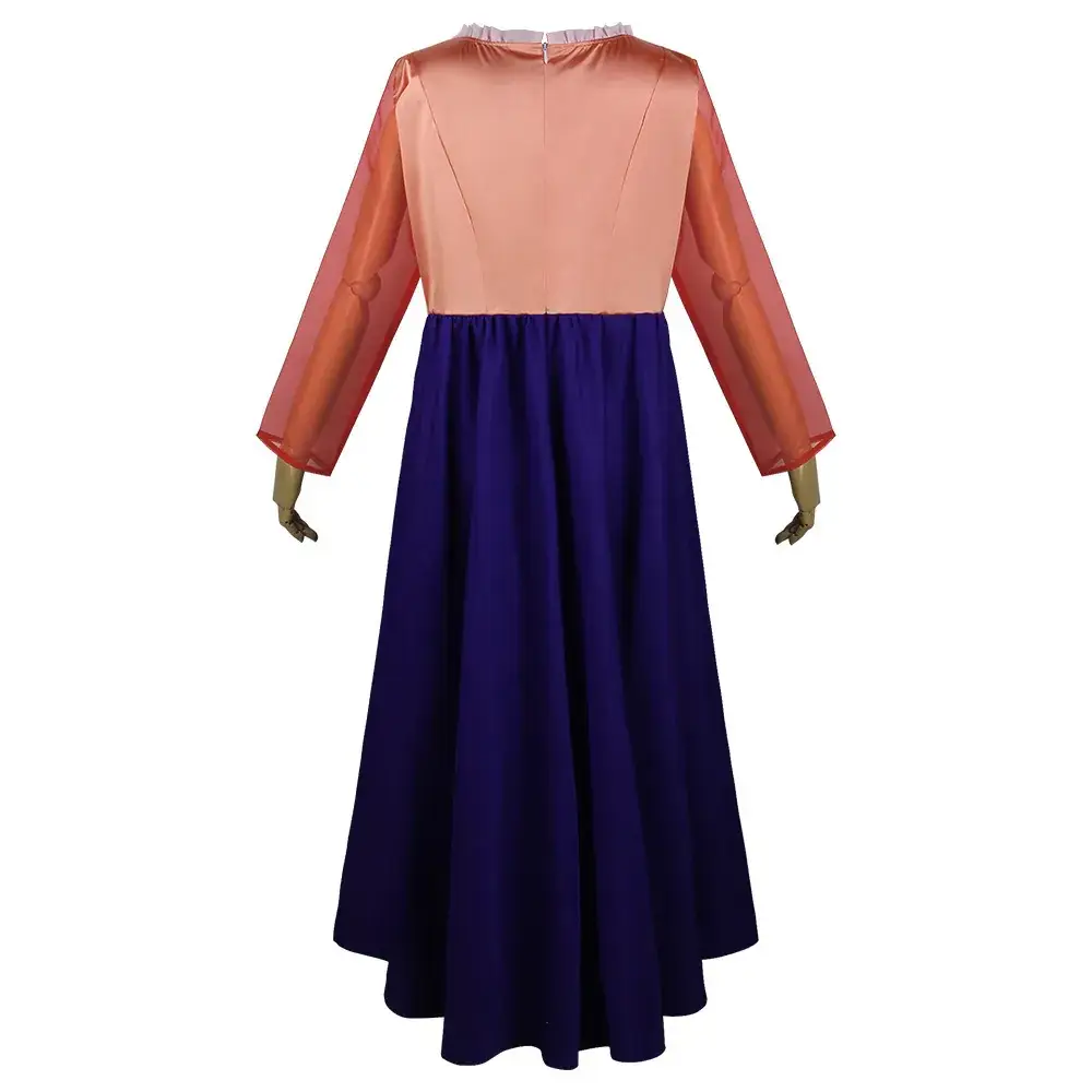 Halloween Medieval Winifred Cosplay Dress Green Purple - Image 9