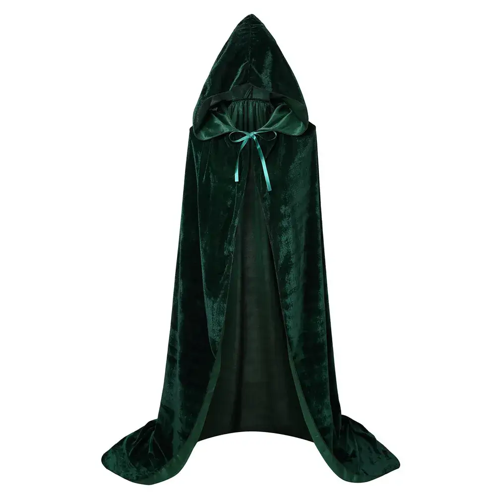 Halloween Medieval Winifred Cosplay Dress Green Purple - Image 2