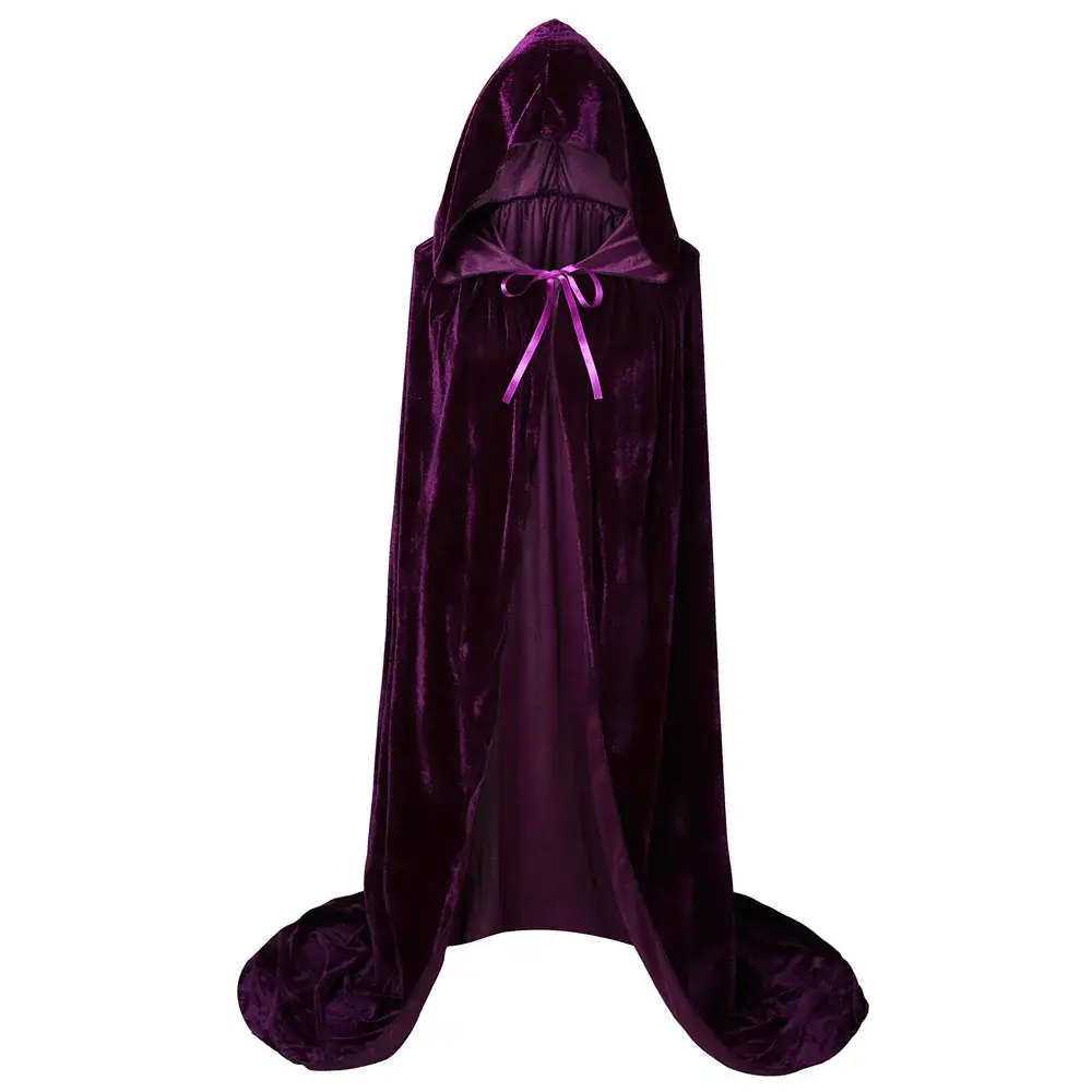 Halloween Medieval Winifred Cosplay Dress Green Purple - Image 3