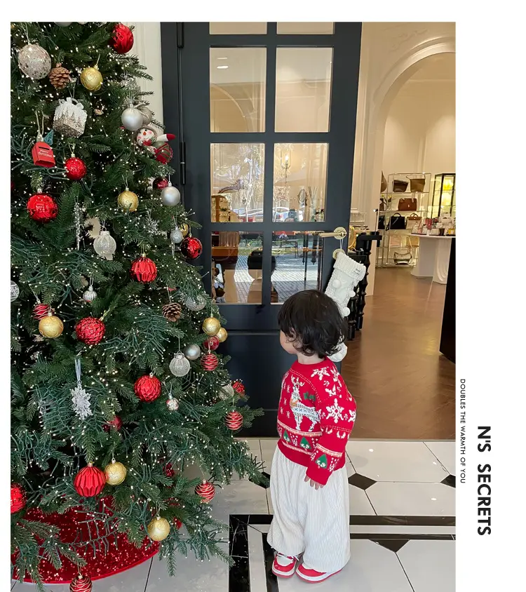 Autumn Winter Red Elk Sweater for Kids 2024 — feature 11