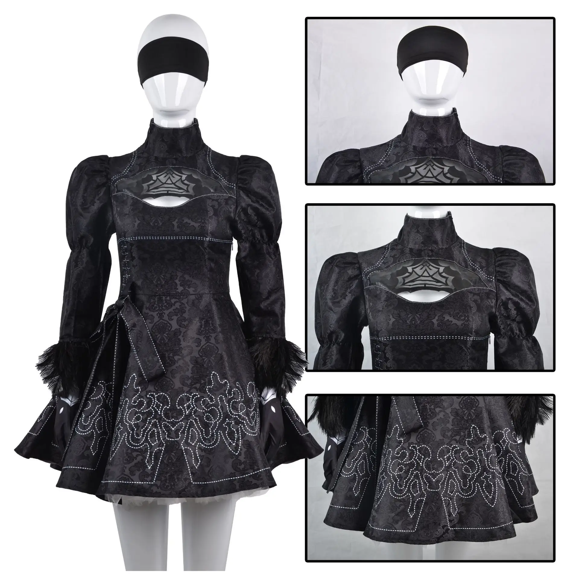 Neil Mechanical Cos Era 9S Heroine 2B Sister Cos Clothing Yohael Anime Women's Dress - Image 5