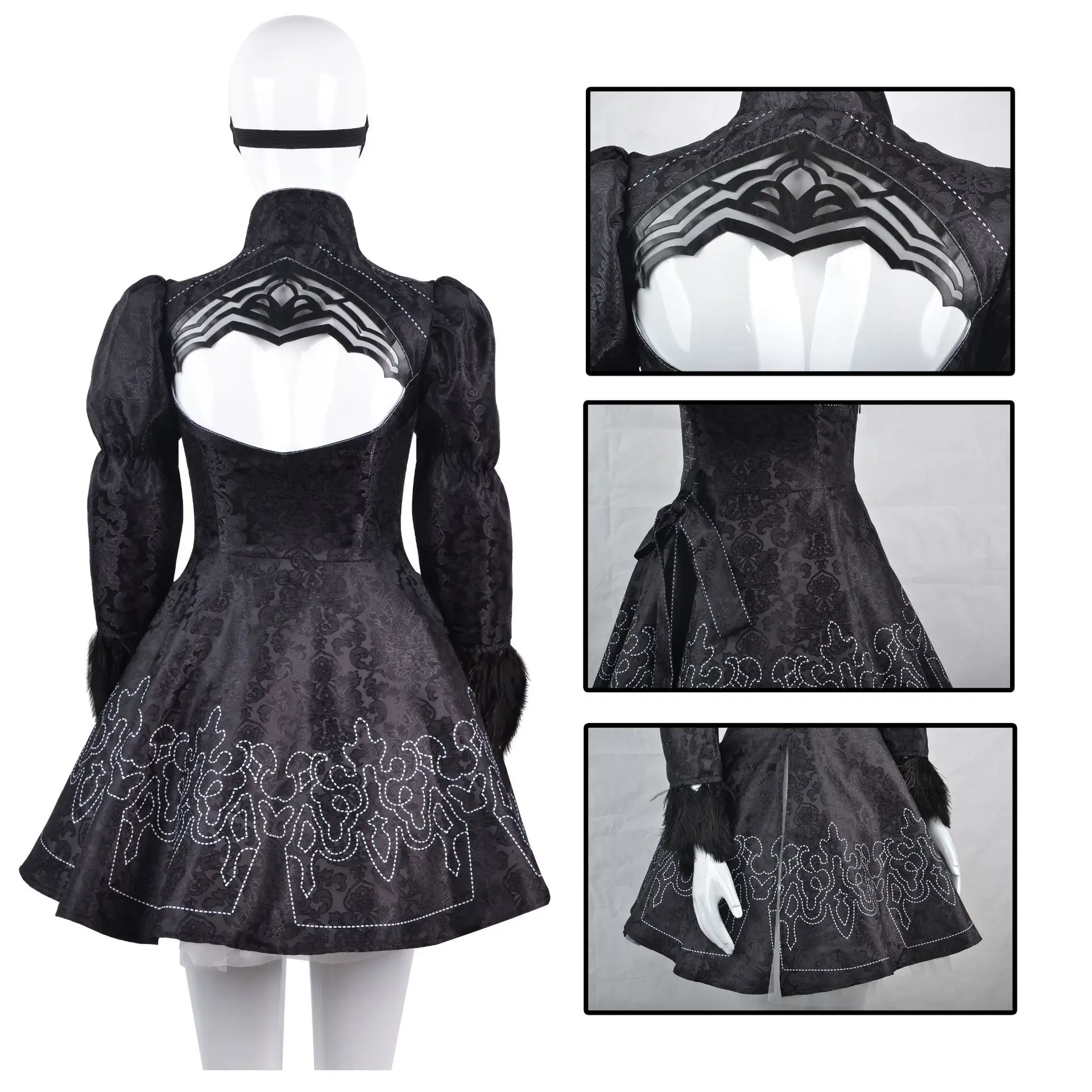 Neil Mechanical Cos Era 9S Heroine 2B Sister Cos Clothing Yohael Anime Women's Dress — feature 5