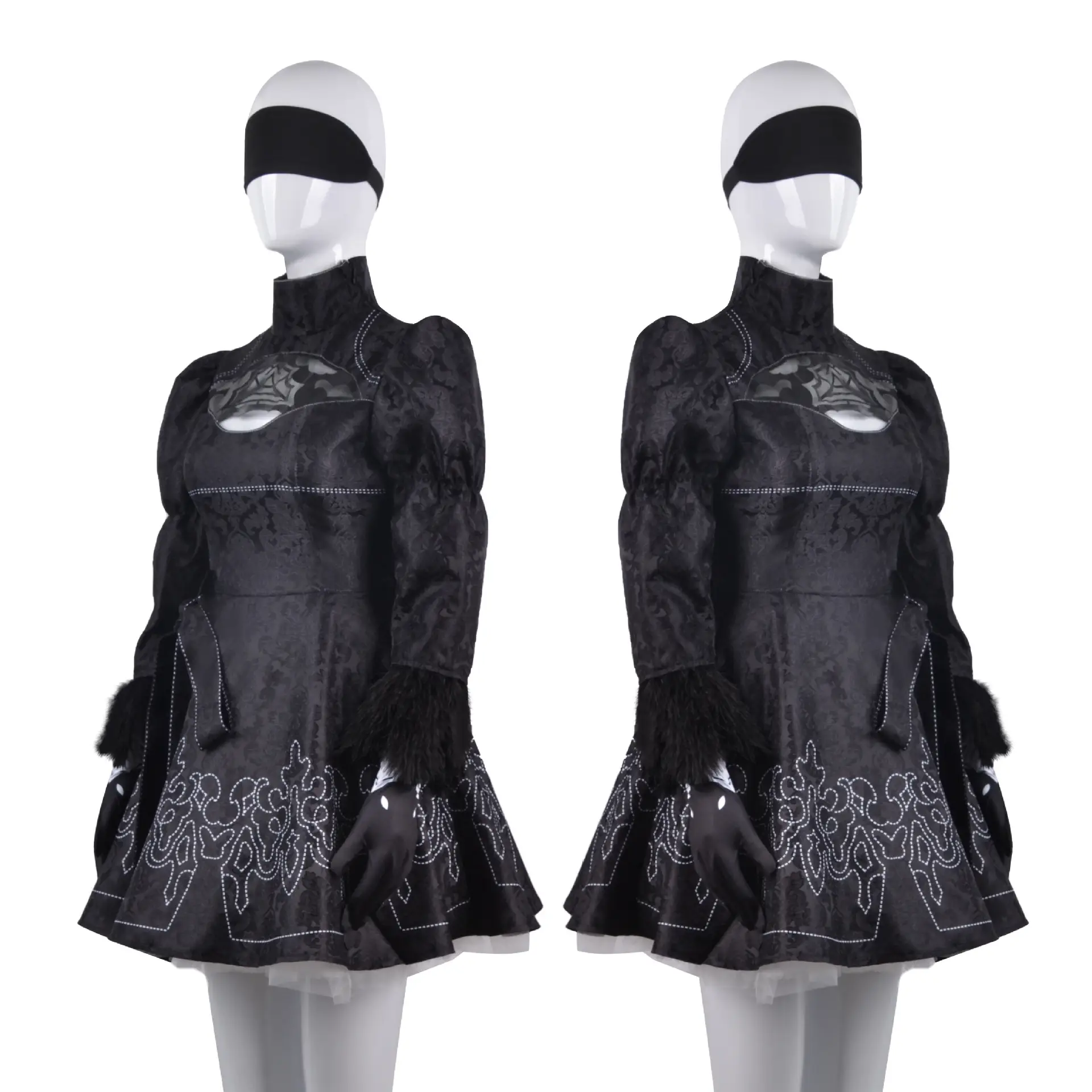 Neil Mechanical Cos Era 9S Heroine 2B Sister Cos Clothing Yohael Anime Women's Dress — feature 6