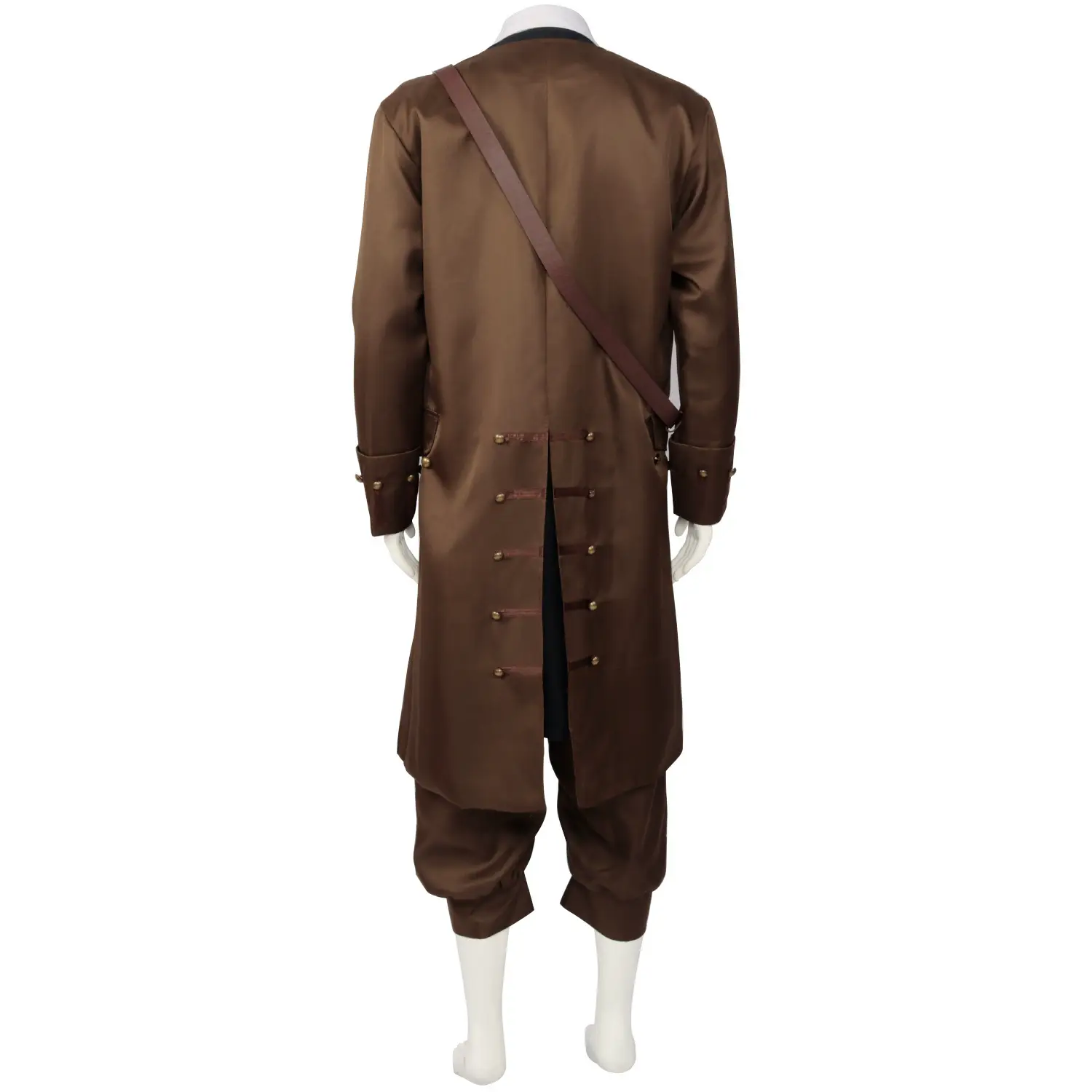 Jack Sparrow Captain Jack Halloween Suit Brown Long Sleeve Pants - Image 7