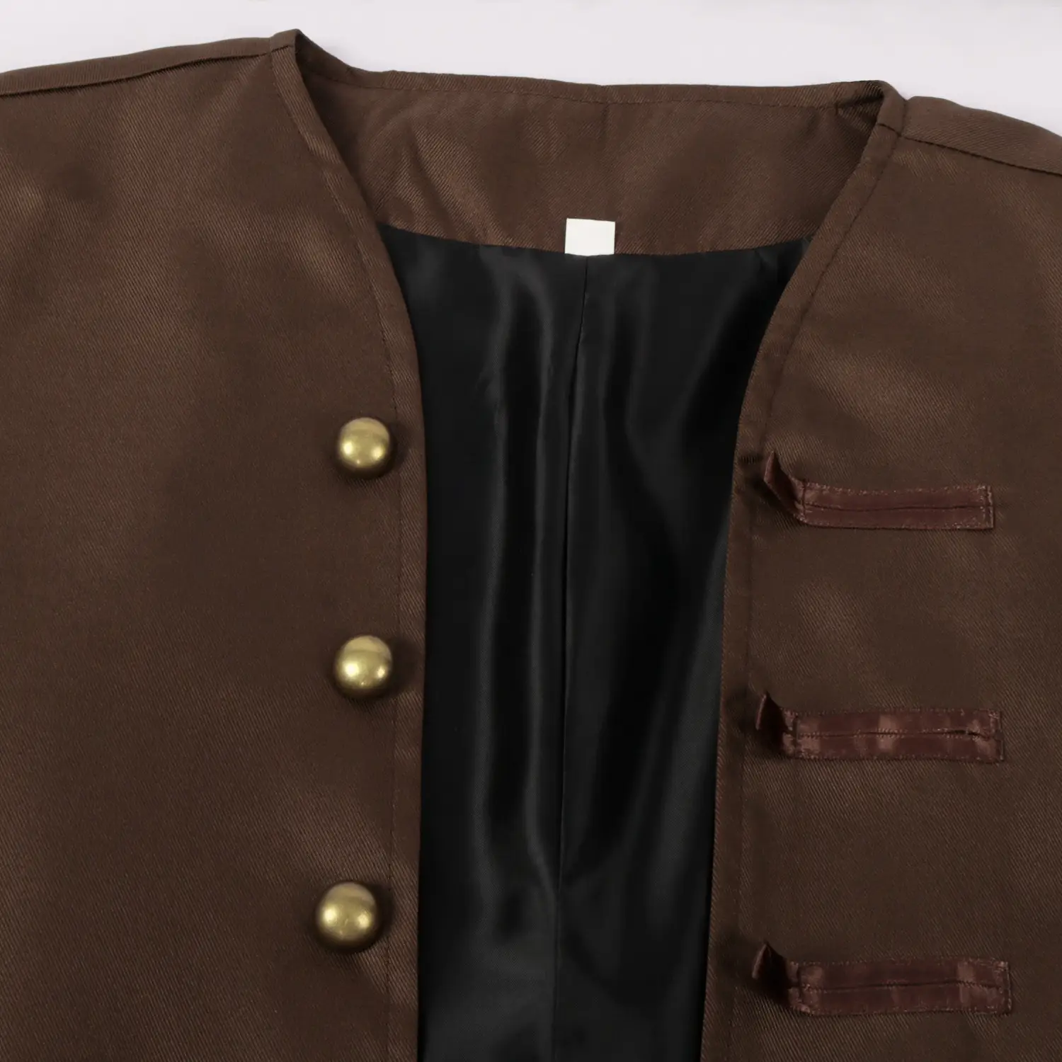 Jack Sparrow Captain Jack Halloween Suit Brown Long Sleeve Pants — feature 13