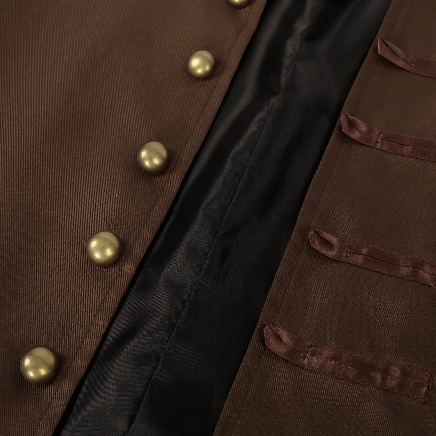 Jack Sparrow Captain Jack Halloween Suit Brown Long Sleeve Pants — feature 14