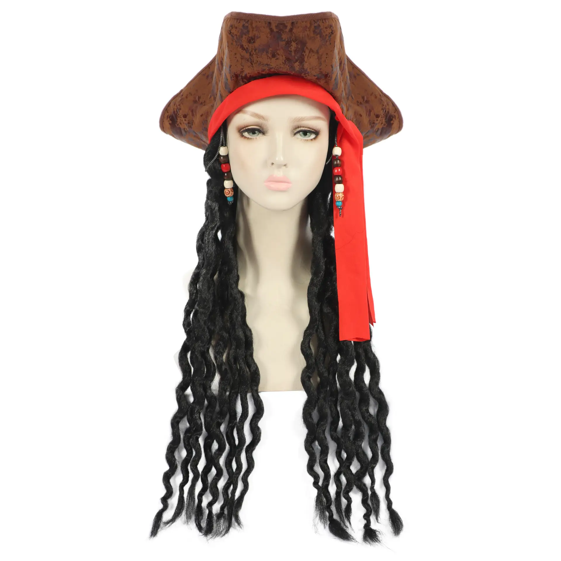 Jack Sparrow Captain Jack Halloween Suit Brown Long Sleeve Pants — feature 21
