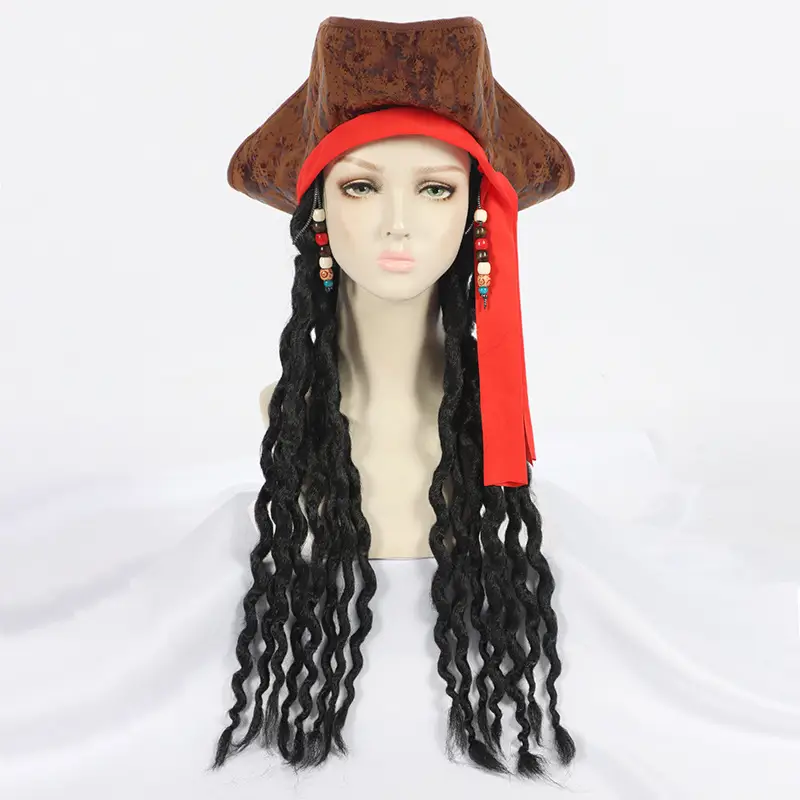 Jack Sparrow Captain Jack Halloween Suit Brown Long Sleeve Pants — feature 22