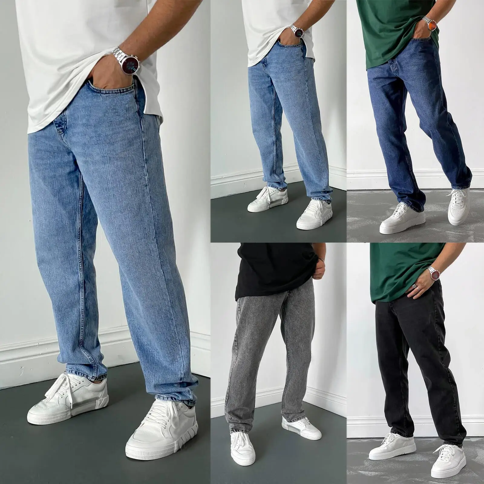 Men Grey Denim Joggers Slim Fit Casual Wear — feature 6