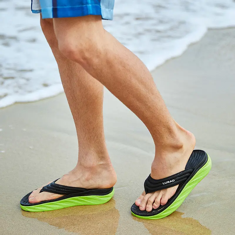 Men's Black Aggressive Sandal Flip Flops Summer Non-Slip