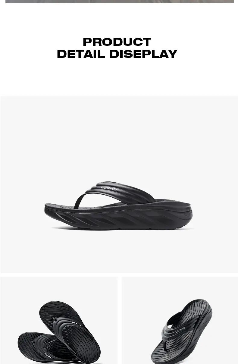 Men's Black Aggressive Sandal Flip Flops Summer Non-Slip — feature 10