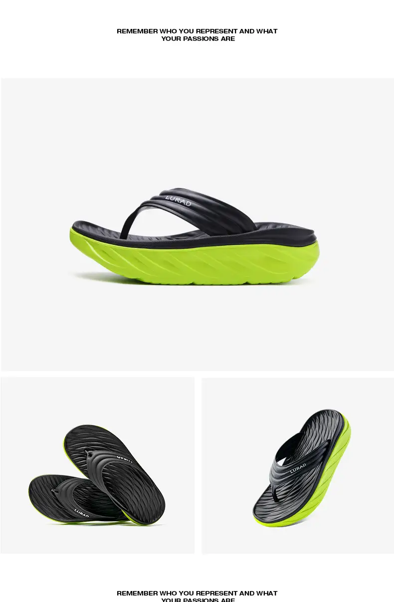 Men's Black Aggressive Sandal Flip Flops Summer Non-Slip — feature 12