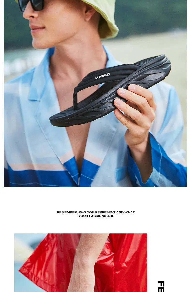 Men's Black Aggressive Sandal Flip Flops Summer Non-Slip — feature 5