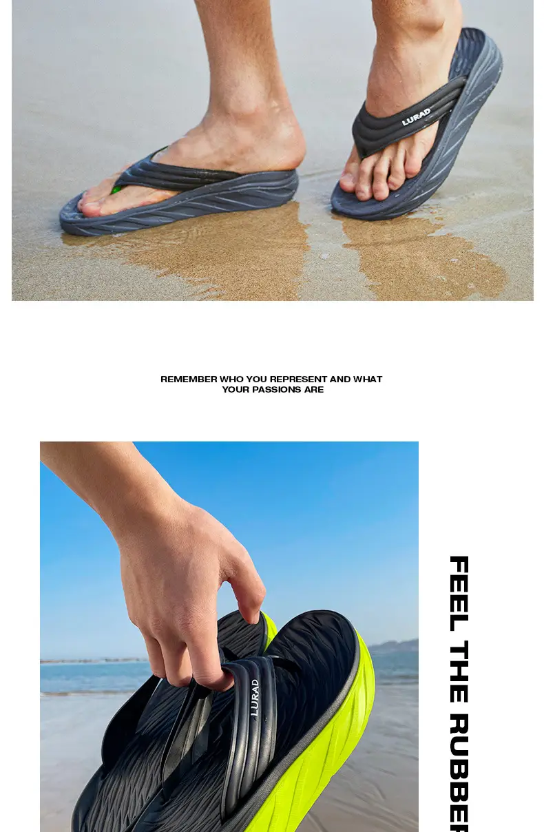 Men's Black Aggressive Sandal Flip Flops Summer Non-Slip — feature 7