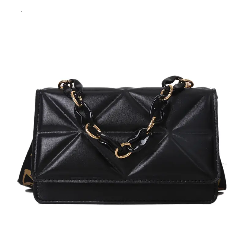 Women's Tan Crossbody Bag with Orange Strap - Image 9