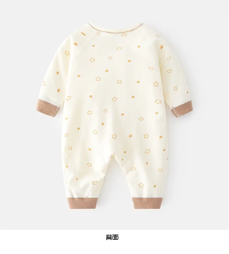 Newborn Pure Cotton Star Print Jumpsuit — feature 10