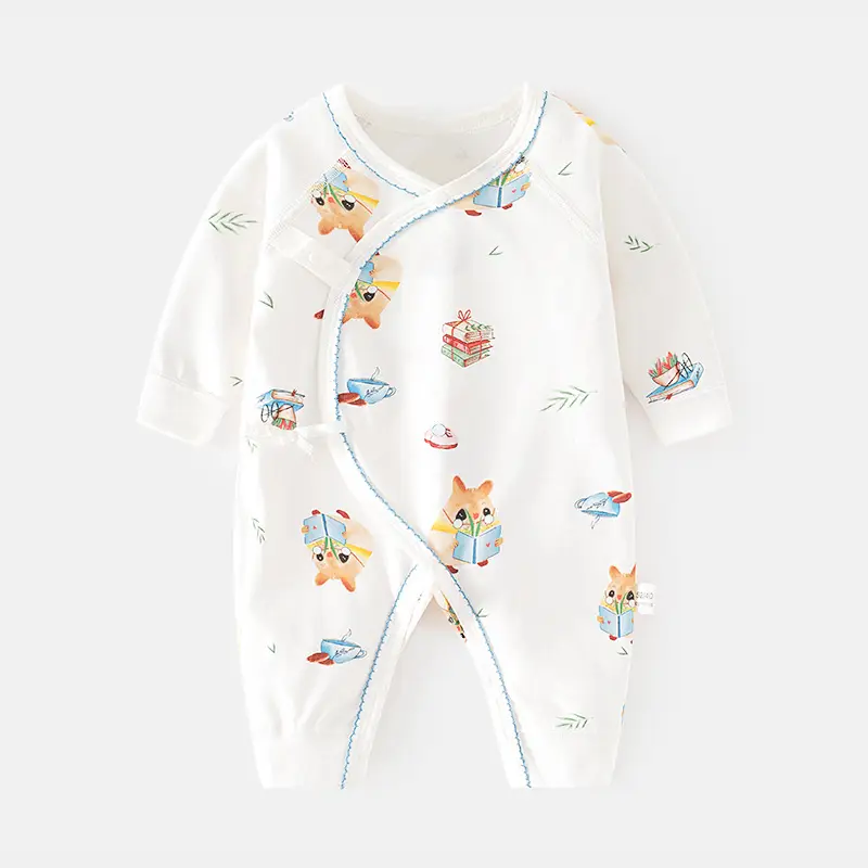 Newborn Pure Cotton Star Print Jumpsuit - Image 4