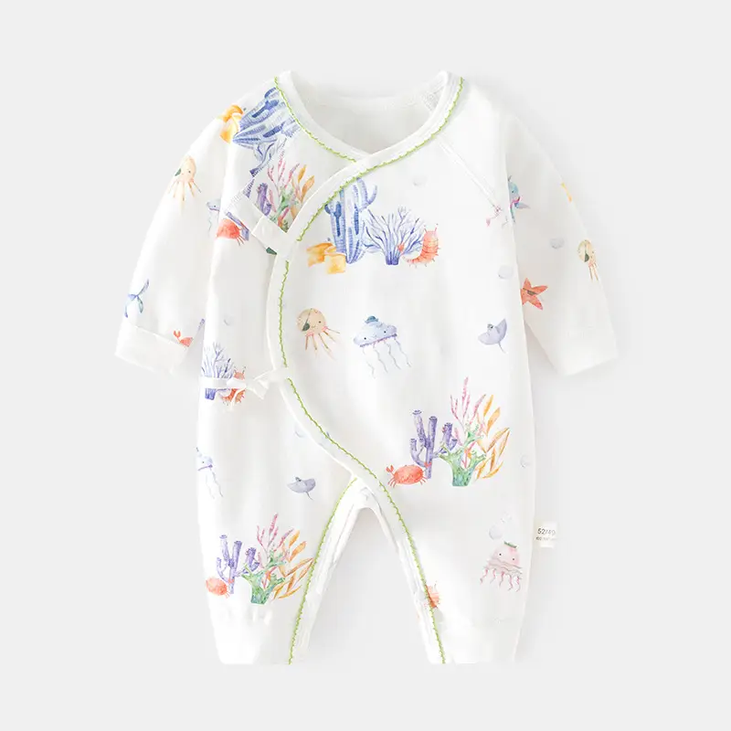 Newborn Pure Cotton Star Print Jumpsuit - Image 5