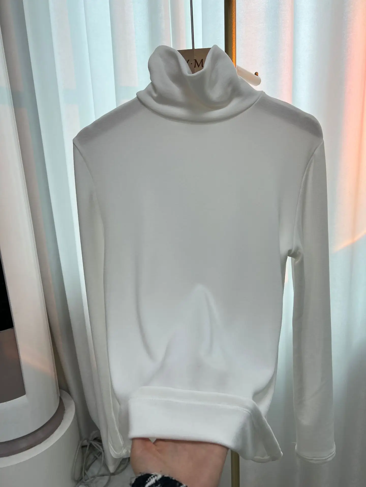 Women's Thickened High Collar Cashmere Shirt Brown - Image 18