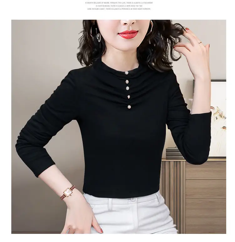 Double-Sided Velvet Shirt Women Brown Fleece Lined — feature 12