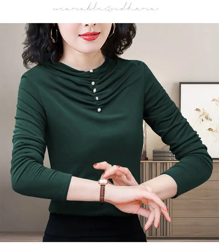 Double-Sided Velvet Shirt Women Brown Fleece Lined — feature 8