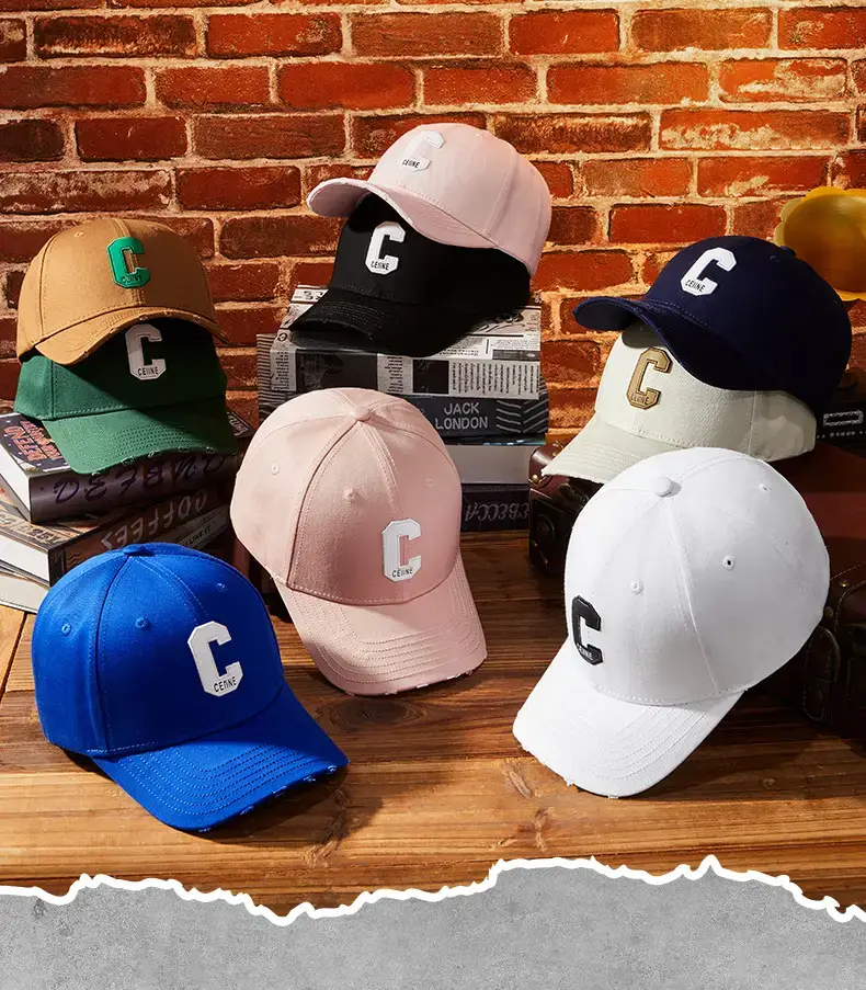 Men Curved Brim Golf Cap with Letter Embroidery — feature 4