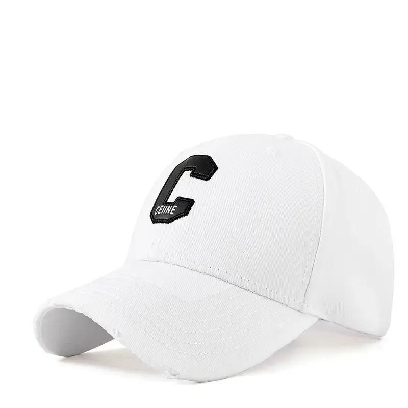 Men Curved Brim Golf Cap with Letter Embroidery