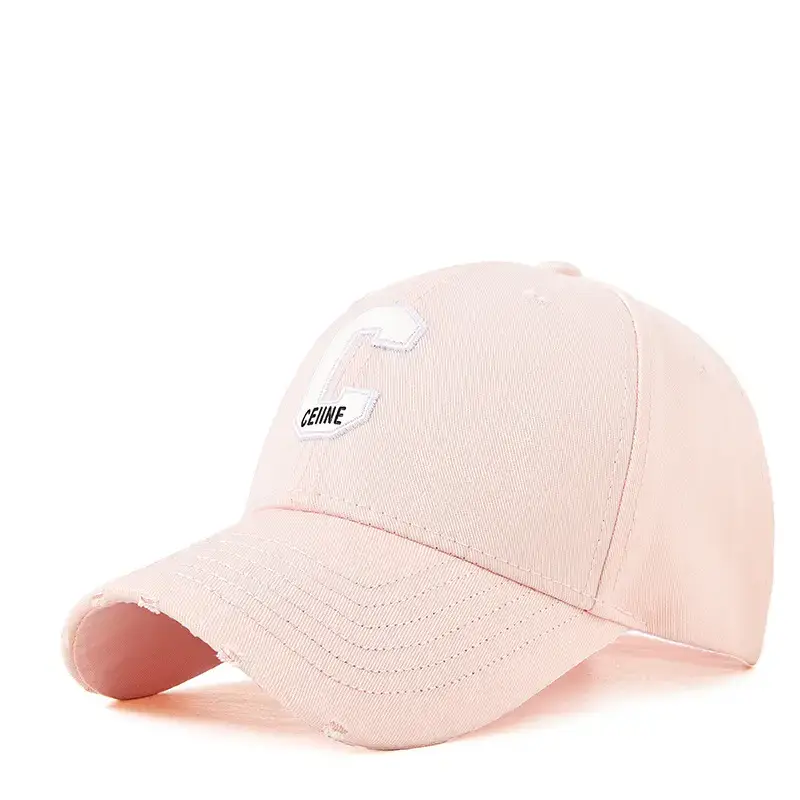 Men Curved Brim Golf Cap with Letter Embroidery
