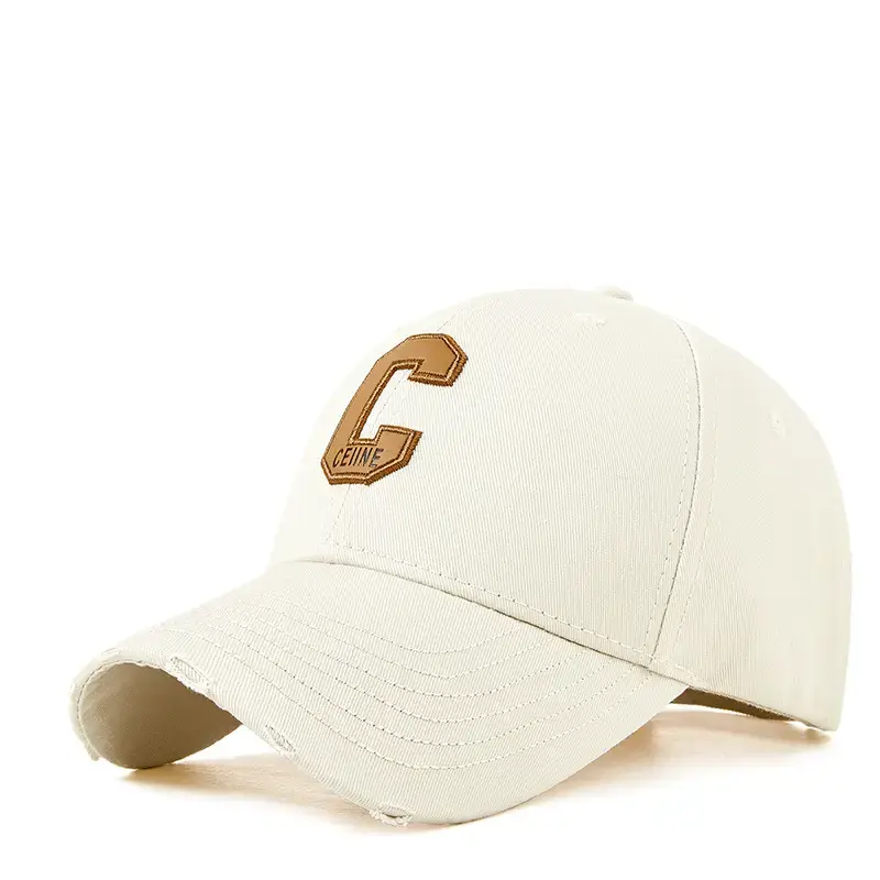 Men Curved Brim Golf Cap with Letter Embroidery