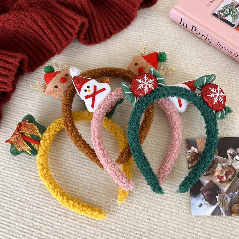 Cute Cartoon Antler Hair Hoops for Girls Christmas Headbands - Image 4