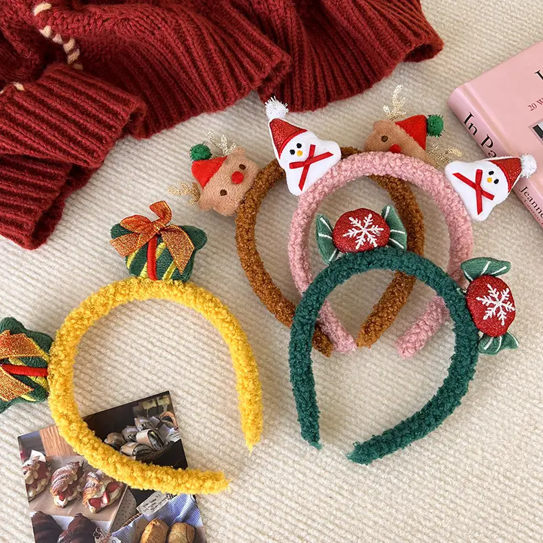 Cute Cartoon Antler Hair Hoops for Girls Christmas Headbands - Image 5