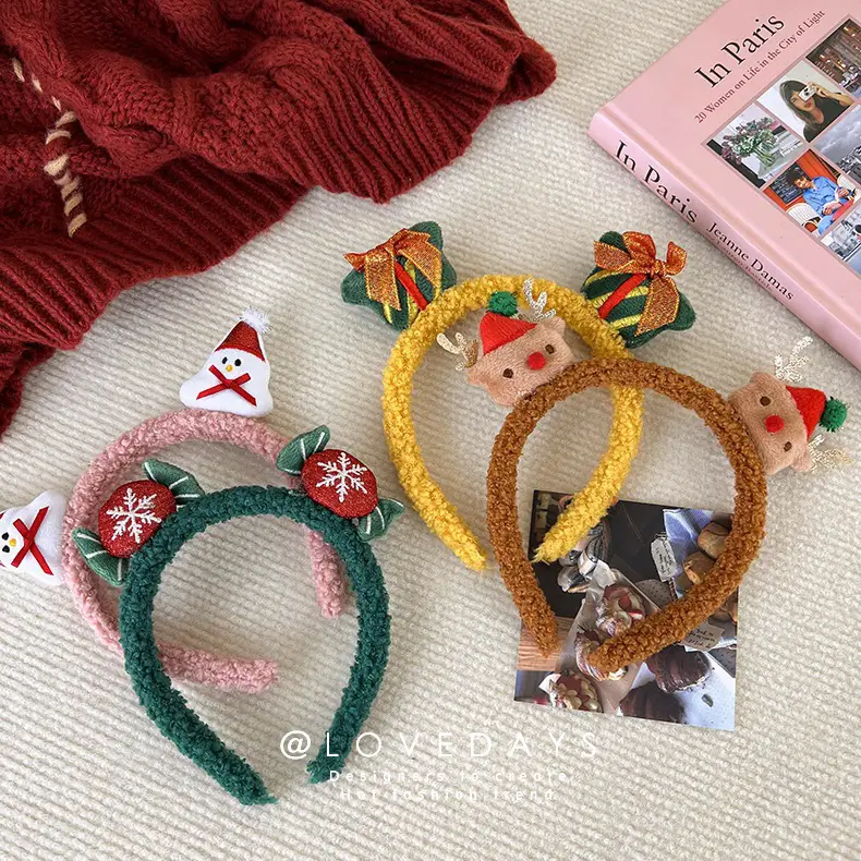Cute Cartoon Antler Hair Hoops for Girls Christmas Headbands - Image 7
